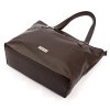 Kožená kabelka MiaMore 01-058 tmavě hnědá