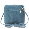 Kožená crossbody kabelka Vera Pelle 1703 světle modrá