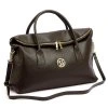Kožená kufříková kabelka Gregorio 1723 tmavě hnědá