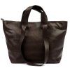 Kožená shopper bag kabelka Luka 25-077 tmavě hnědá