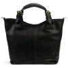 Kožená shopper bag kabelka Luka 26-108 DL černá