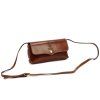Kožená crossbody kabelka Florence 72 hnědá