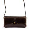 Kožená crossbody kabelka Florence 72 tmavě hnědá