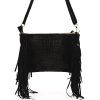 Kožená crossbody kabelka 26-015 COCO černá