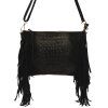 Kožená crossbody kabelka 26-015 COCO černá