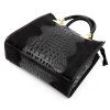 Kožená shopper bag kabelka 26-072 COCO černá