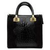 Kožená shopper bag kabelka 26-072 COCO černá
