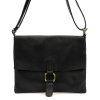 Kožená crossbody kabelka 26-087 DL černá