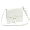 Kožená crossbody kabelka 26-087 DL bílá