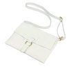 Kožená crossbody kabelka 26-087 DL bílá