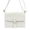 Kožená crossbody kabelka 26-087 DL bílá
