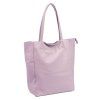 Kožená shopper bag kabelka Luka 26-084 šeříková