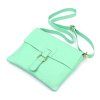 Kožená crossbody kabelka 26-087 DL mátová