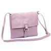 Kožená crossbody kabelka 26-087 DL levandulová