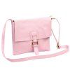 Kožená crossbody kabelka 26-087 DL růžová