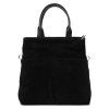 Kožená shopper bag kabelka Luka 26-066 černá