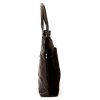 Kožená shopper bag kabelka Luka 26-066 tmavě hnědá