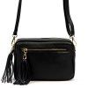 Kožená crossbody kabelka Luka 20-030 GL černá