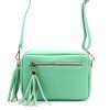 Kožená crossbody kabelka Luka 20-030 GL mátová