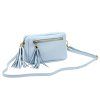 Kožená crossbody kabelka Luka 20-030 GL světle modrá