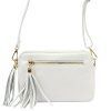Kožená crossbody kabelka Luka 20-030 GL bílá