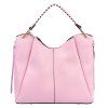 Kožená shopper bag kabelka Luka 26-080 růžová