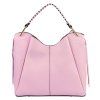 Kožená shopper bag kabelka Luka 26-080 růžová