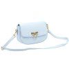 Kožená crossbody kabelka 26-125 DL světle modrá