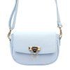 Kožená crossbody kabelka 26-125 DL světle modrá