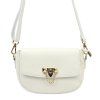 Kožená crossbody kabelka 26-125 DL bílá