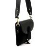 Kožená crossbody kabelka  26-100 D černá