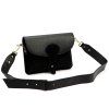 Kožená crossbody kabelka  26-100 D černá