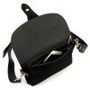 Kožená crossbody kabelka  26-100 D černá