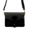 Kožená crossbody kabelka  26-100 D černá
