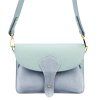 Kožená crossbody kabelka  26-100 D světle modrá