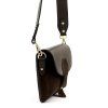 Kožená crossbody kabelka  26-100 D  tmavě hnědá