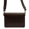 Kožená crossbody kabelka  26-100 D  tmavě hnědá