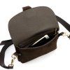 Kožená crossbody kabelka  26-100 D  tmavě hnědá
