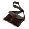 Kožená crossbody kabelka  26-100 D  tmavě hnědá