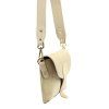 Kožená crossbody kabelka  26-100 D béžová