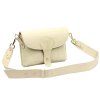 Kožená crossbody kabelka  26-100 D béžová