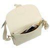 Kožená crossbody kabelka  26-100 D béžová