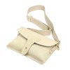 Kožená crossbody kabelka  26-100 D béžová