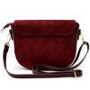 Kožená crossbody kabelka Luka 26-067 vínová