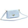 Kožená crossbody kabelka Luka 26-117 Bz světle modrá