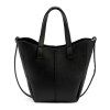 Kožená shopper bag kabelka Luka 26–124 černá