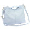 Kožená shopper bag kabelka Luka 26–107 světle modrá