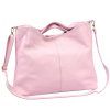 Kožená shopper bag kabelka Luka 26–107 růžová
