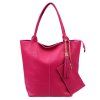 Kožená shopper bag kabelka 26-036 DL fuchsiová