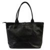 Kožená shopper bag kabelka Luka 25-007 černá
